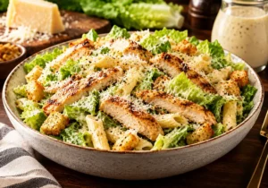Chicken Caesar Penne Pasta Salad