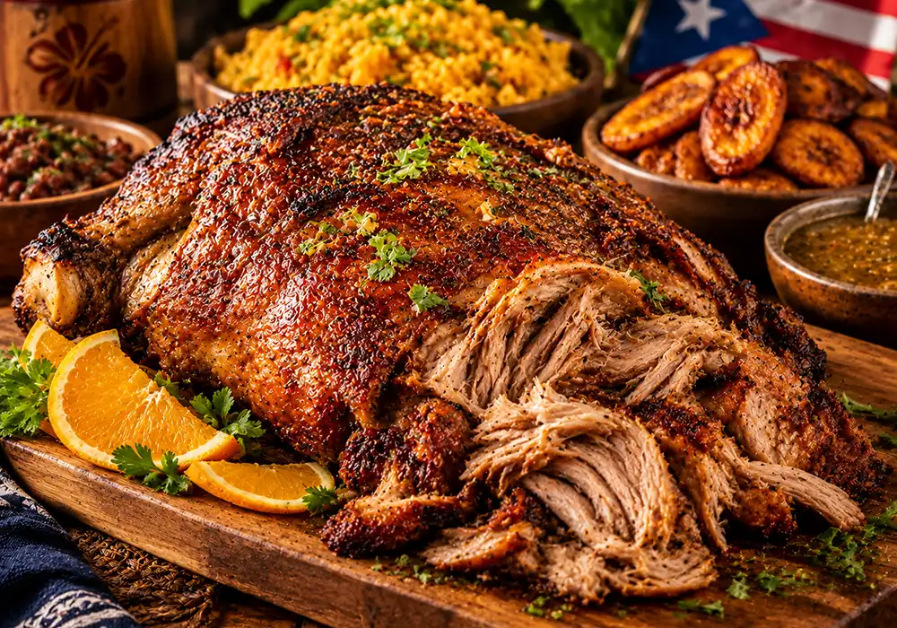 Puerto Rican Pernil Table
