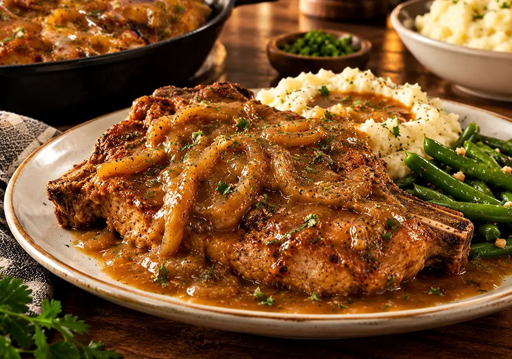 Smothered Pork Chop Supper